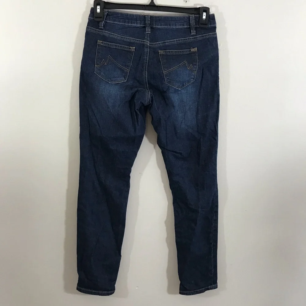 Max Jeans skimmer dark wash distressed skinny jean